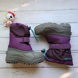 Columbia Toddler Girl Gray Purple Snow Boots Size 12